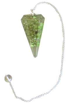 Peridot Orgone pendulum