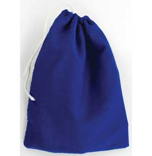 Blue Cotton Bag 3" x 4"