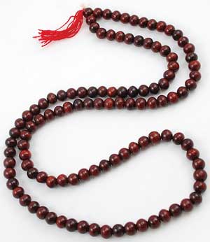 Large Red Sandalwood Mala 7mm