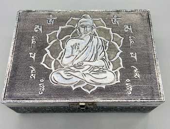 5"x7" metal Buddha Om Mani Padme Hum