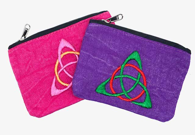 (set of 2) Triquetra coin purse