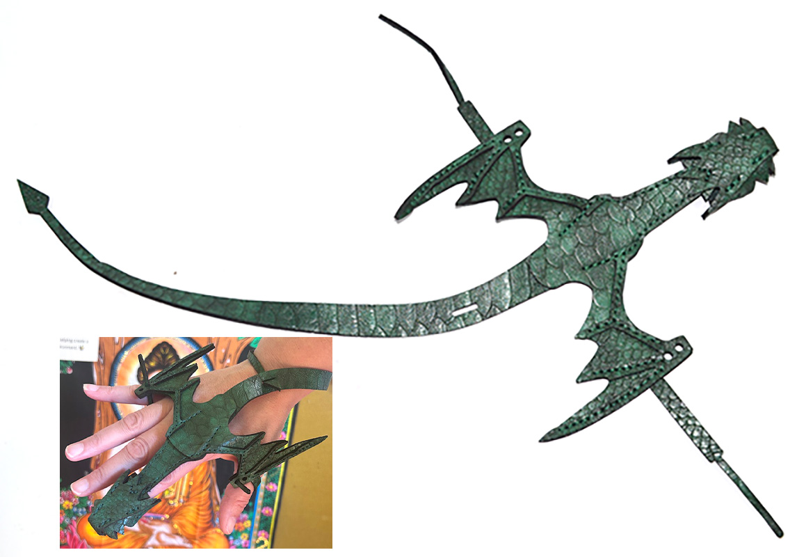 Green Dragon hand pet