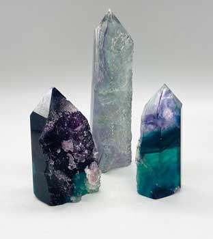 .2-.4# Fluorite, natural 1 side obelisk