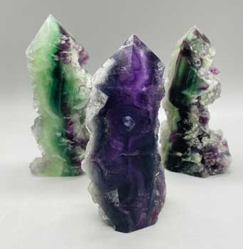 .4-.7# Fluorite, natural 1 side obelisk