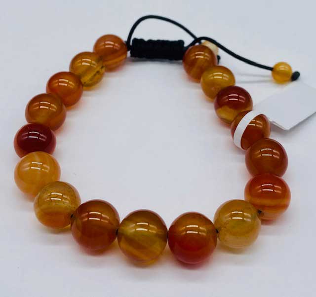 10mm Agate, Red bracelet