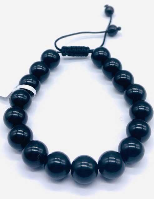 10mm Jet bracelet