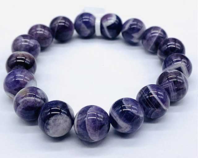 12mm Amethyst, Chevron bracelet