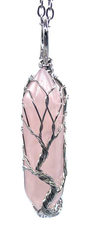 Rose Quartz Tree of Life double terminated